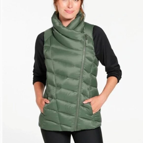 NWT! L.L. Bean Boundless Down 650-Fill Puffer Vest - Med Petite - Thyme Green - Picture 1 of 14